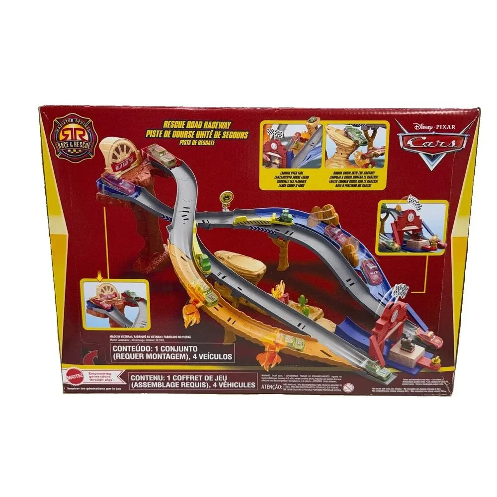 Disney Pixar Cars Race Rescue Road Raceway Playset Mattel JFL57 NEW SEALED